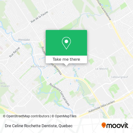 Dre Celine Rochette Dentiste map