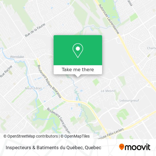 Inspecteurs & Batiments du Québec map