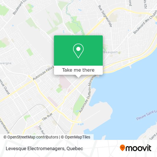 Levesque Electromenagers map