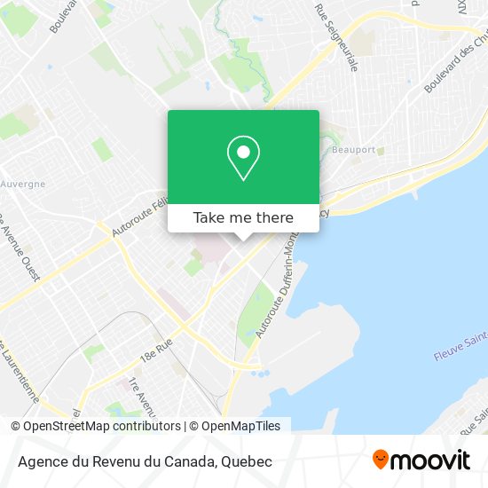 Agence du Revenu du Canada map