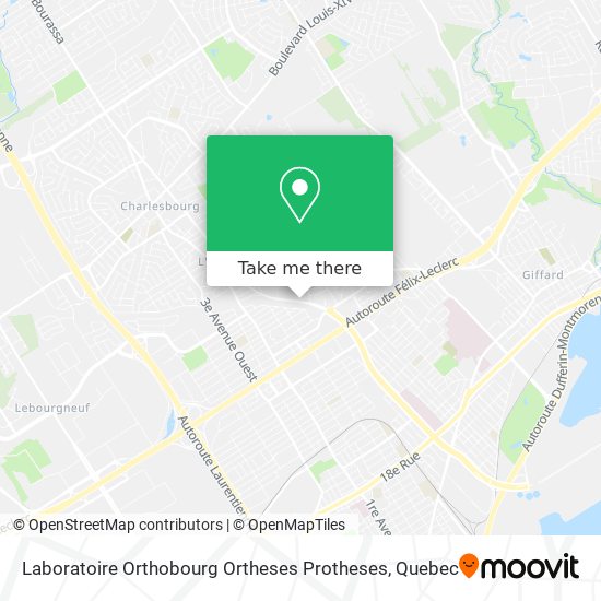 Laboratoire Orthobourg Ortheses Protheses map
