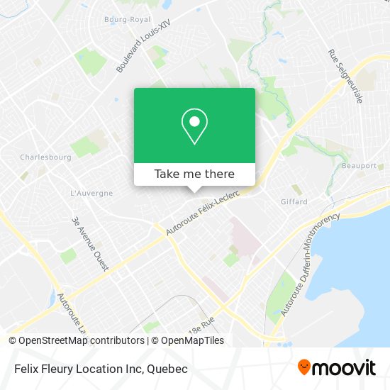 Felix Fleury Location Inc map