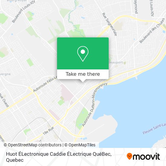 Huot ÉLectronique Caddie ÉLectrique QuéBec map
