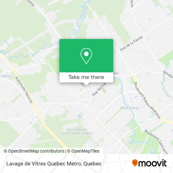 Lavage de Vitres Quebec Metro map