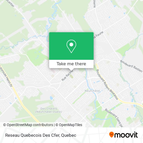 Reseau Quebecois Des Cfer map