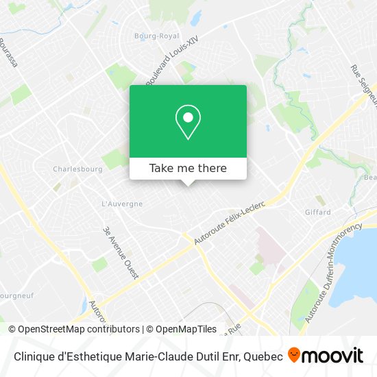 Clinique d'Esthetique Marie-Claude Dutil Enr map