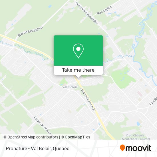 Pronature - Val Bélair map