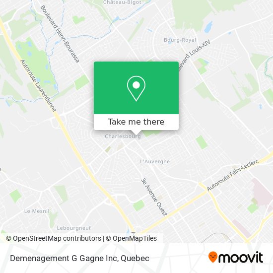 Demenagement G Gagne Inc map