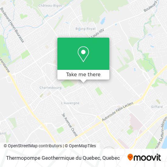 Thermopompe Geothermique du Quebec map