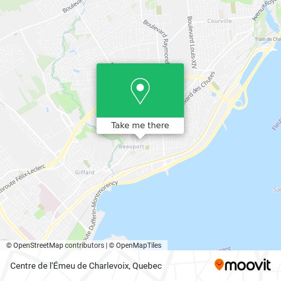 Centre de l'Émeu de Charlevoix map