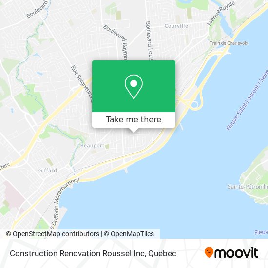 Construction Renovation Roussel Inc map