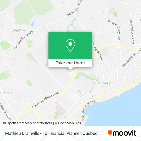 Mathieu Drainville - Td Financial Planner map