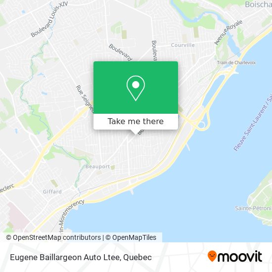 Eugene Baillargeon Auto Ltee map