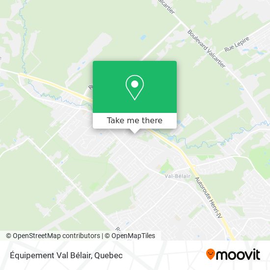 Équipement Val Bélair map
