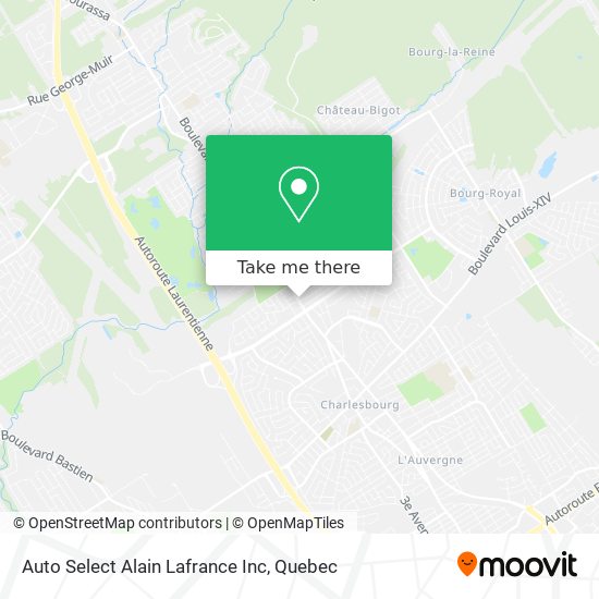 Auto Select Alain Lafrance Inc map
