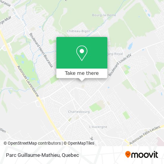 Parc Guillaume-Mathieu map
