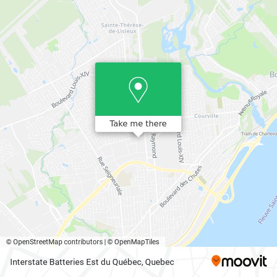 Interstate Batteries Est du Québec map