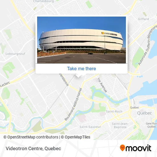 Videotron Centre map