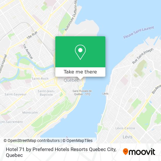 Hotel 71 by Preferred Hotels Resorts Quebec City map