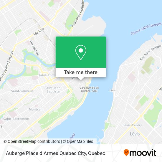 Auberge Place d Armes Quebec City map