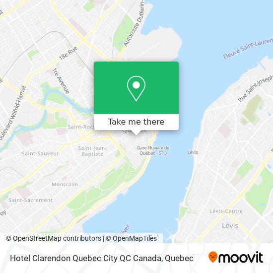 Hotel Clarendon Quebec City QC Canada map