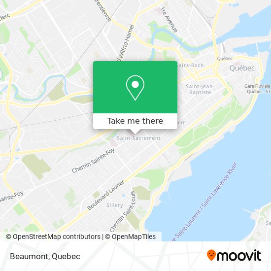 How to get to Beaumont in Qu bec by Bus