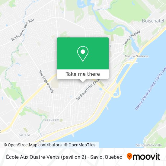 École Aux Quatre-Vents (pavillon 2) - Savio map