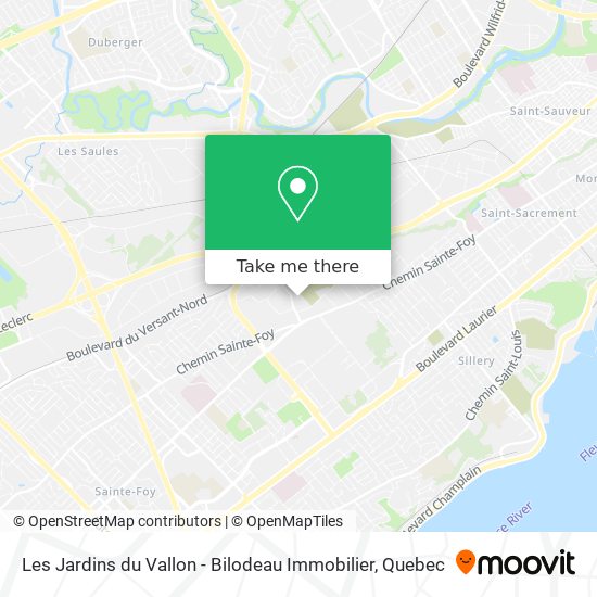 Les Jardins du Vallon - Bilodeau Immobilier map