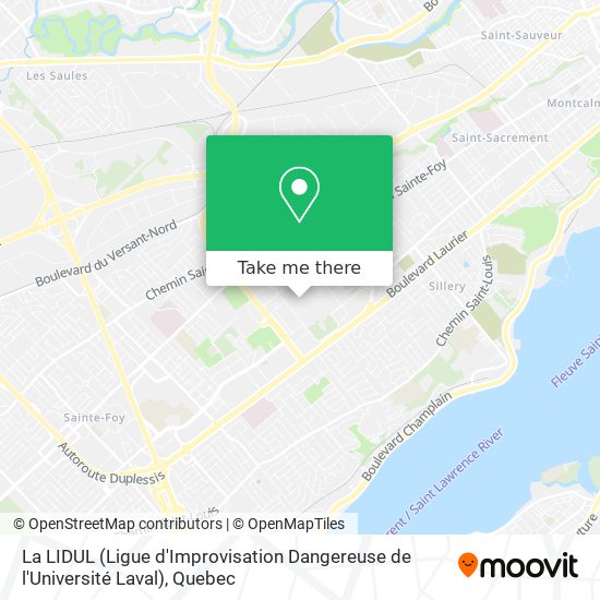 La LIDUL (Ligue d'Improvisation Dangereuse de l'Université Laval) map