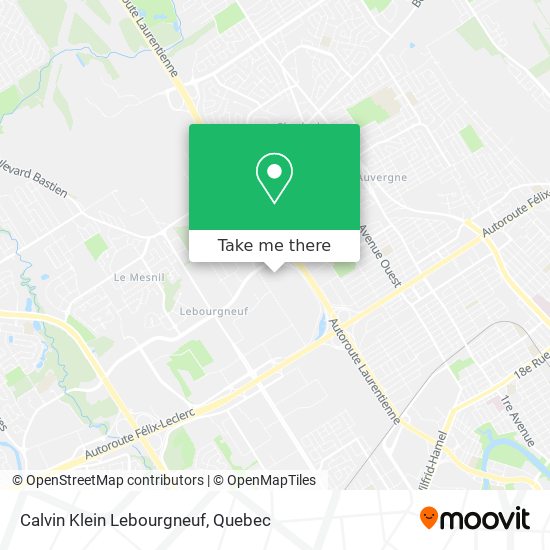 How to get to Calvin Klein Lebourgneuf in Québec by Bus?