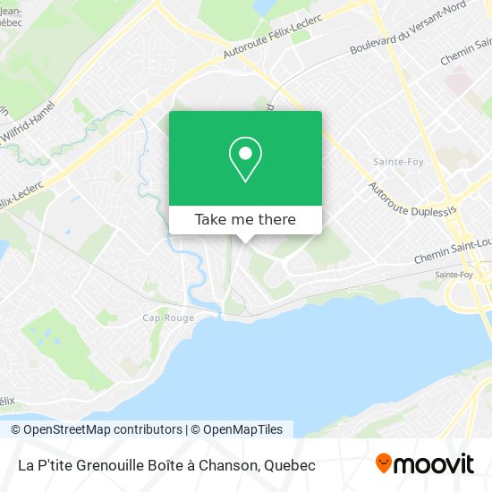 La P'tite Grenouille Boîte à Chanson map