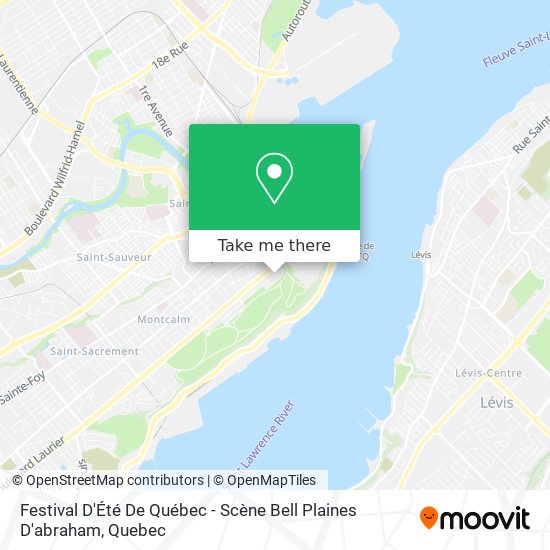 Festival D'Été De Québec - Scène Bell Plaines D'abraham map