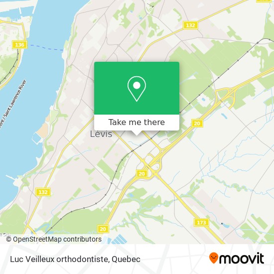 Luc Veilleux orthodontiste map
