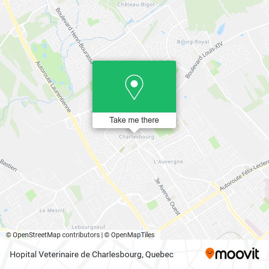 Hopital Veterinaire de Charlesbourg map