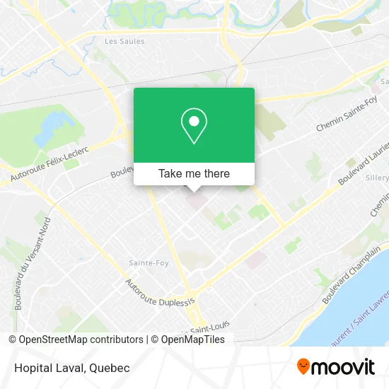 Hopital Laval map