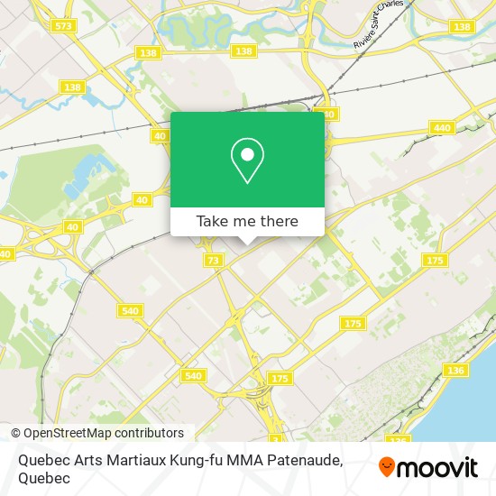 Quebec Arts Martiaux Kung-fu MMA Patenaude map