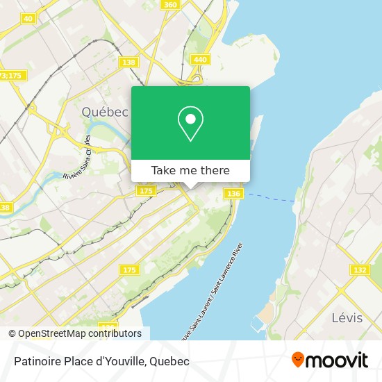 Patinoire Place d'Youville map