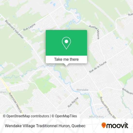 Wendake Village Traditionnel Huron map