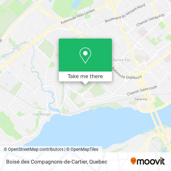 Boisé des Compagnons-de-Cartier map