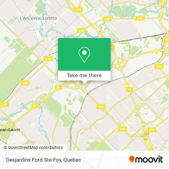 Desjardins Ford Ste-Foy map