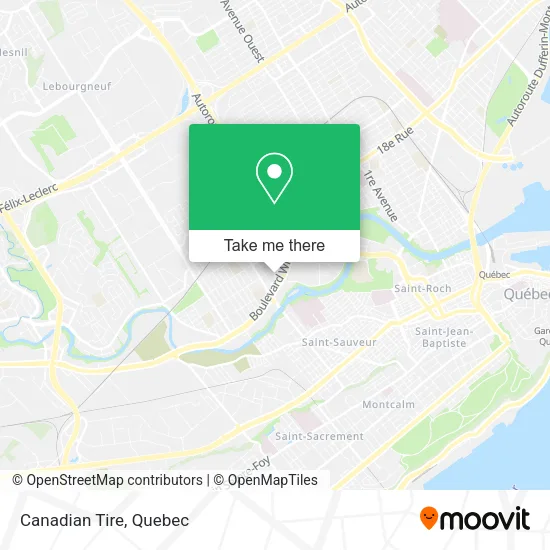 Canadian Tire map