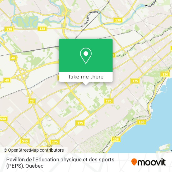 Pavillon de l'Éducation physique et des sports (PEPS) map
