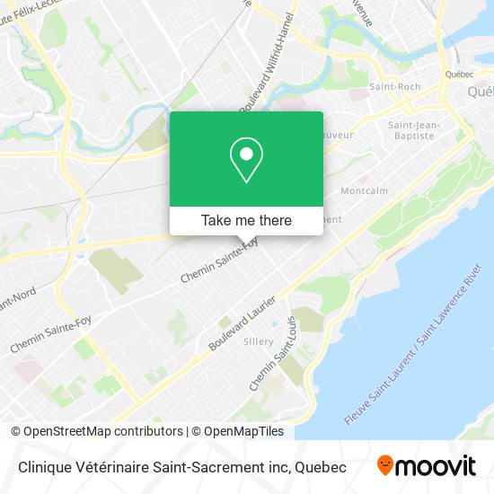 Clinique Vétérinaire Saint-Sacrement inc map