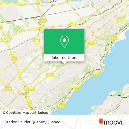 Station Laurier Québec map