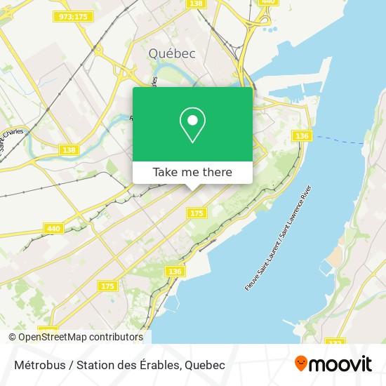 Métrobus / Station des Érables map