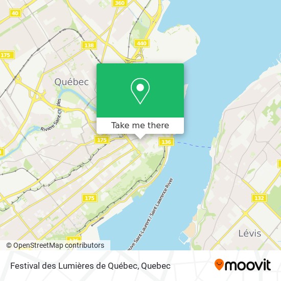 Festival des Lumières de Québec map