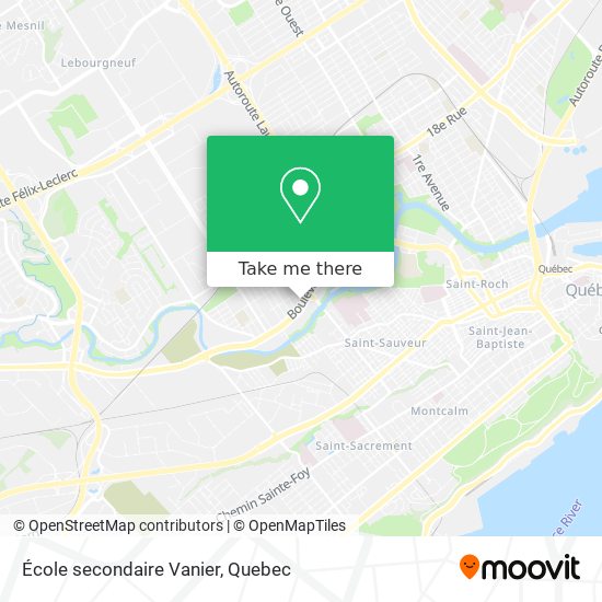 École secondaire Vanier map