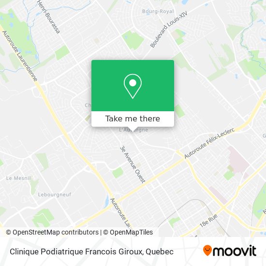Clinique Podiatrique Francois Giroux map