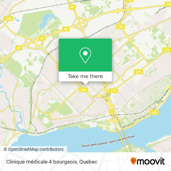 Clinique médicale 4 bourgeois map