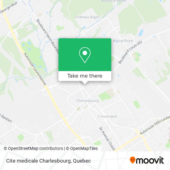 Cite medicale Charlesbourg map